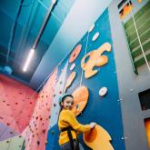 Детский скалодром. Разная сложность и оформление. 