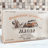 Масло  сливочное традиционное ТМ Фермерское хозяйство 180 гр,82,5%