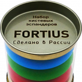 Набор эспандеров "Fortius" в тубусе. (ПВХ тубус с металлическими крышками, в котором 3 эспандера разной нагрузки)