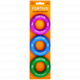 Набор эспандеров "Fortius" на подложке. (Красочная картонная подложка с европодвесом в термоусадочной пленке. На подложке 3 эспандера разной нагрузки)