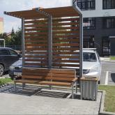 Пергола со скамейкой