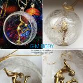 Стеклянный шар с бронзовой фигуркой внутри Фигуристка