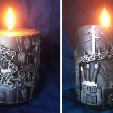 Сувенирная большая свеча с логотипом Сетьстрой