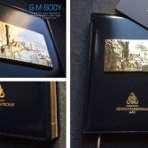 Кожаный ежедневник с бронзой АЭС