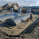 Многосекционный горизонтальный резервуар