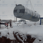 Монтаж резервуара в зимнее время