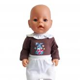 Боди с кофточкой, шоколадного цвета