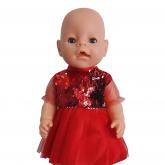 Платье из трикотажа, с пайетками