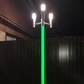 Световые композитные опоры. Вид вечерний