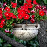 Подвесное кашпо из шамотной глины