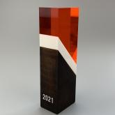 Каповый карагач, смола с добавлением 2ветного пигмента