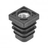 Заглушка с резьбой 20х20 мм, гайка М8