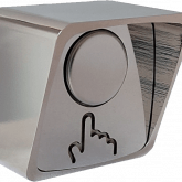 Накладная кнопка JSBo 40.1 Off-(On) с защитным козырьком. Гальваническое покрытие: хром