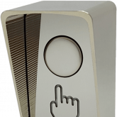 Накладная кнопка JSBo 60.1 Off-(On) с защитным козырьком. Гальваническое покрытие: хром