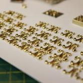 Логотип из латуни