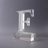 Наградная статуэтка из стекла "F"