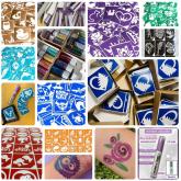 Трафареты для блеск тату на различные тематики и размеры, клей, пинцеты