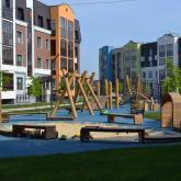 Детские площадки с зонированием игровых комплексов под разные возрастные группы детей