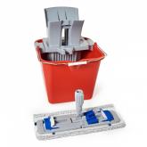 Комплект для бесконтактной влажной уборки пола Росмоп Про-20. На базе 20л красного ведра и отжима Кваттро. 