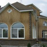 Отделка фасада термопанелями и гибким камнем