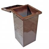 Урна с крышкой из оцинкованной стали окрашиваемая