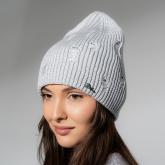 Шапка Шапка двойной вязки, без дополнительного утеплителя. Сезон: осень-весна Размер: 52-57 см ог Состав: хлопок 50%, акрил 50%. Страна производства: Россия Цвет: светло-серый Артикул: hg-323
