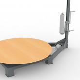 Паллетообмотчик (паллетоупаковщик, паллетайзер), Komfort P500 Паллетоупаковщик с ручной кареткой. Упаковочное оборудование, предназначено для обмотки и фиксирования грузов на поддоне при помощи стрейч-плёнки в зонах наборки товара.  Снятие и установка груза осуществляется при помощи штабелёров или вилочными погрузчиками.  Не предназначен для работы с гидравлическими тележками.  Вес груза до 500 кг.