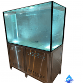 Торговый аквариум из стеклопакетов для форели и осетровых