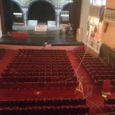 Замена полового покрытия и косметика театра.