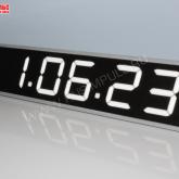 Настенные электронные часы с индикацией 100 мм с секундами, белые 