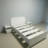 Оснащение гостиниц. Коледжей. Кровать, тумба. Материал изготовления ЛДСП.