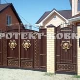 Ворота античные "Лев в кустах"