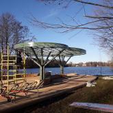 Навес пергола и настил