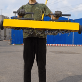 Магнитный сборщик Проф-Магнит 1000 мм с быстрым сбросом для очистки территории от металлического мусора: саморезов, гвоздей, проволоки. 