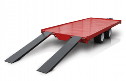 Прицеп с аппарелями для перевозки спецтехники г/п 6,0 тонн, модель 9855-30