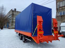 Прицеп тентованный для перевозки спецтехники до 8 тонн