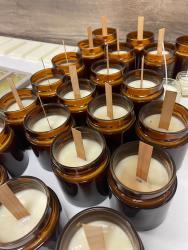 200 мл темное стекло деревянный фитиль