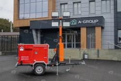 Мачта освещения на автомобильном прицепе