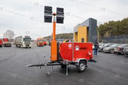 Мачта освещения на автомобильном прицепе