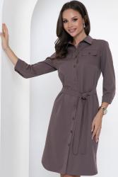 Платье-рубашка из вельвета