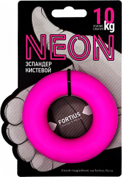 Эспандер кистевой "Fortius" Neon 10 кг (розовый)