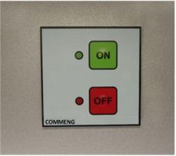 Выключатель, установленный в стеновую панель