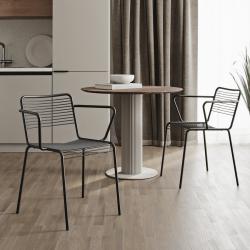 Дизайнерский стул CAST LR с подлокотниками на металлокаркасе ArtCraft