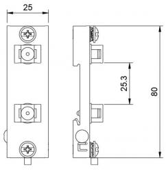 Габаритные размеры контактно-монтажной панели КМП