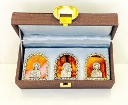 Янтарный набор из трех икон