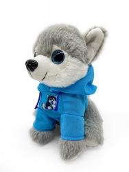 Мягкая игрушка щенок "Хаски в одежде", 22см, Mi010