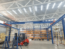 Кран мостовой электрический однобалочный опорный г/п 5,0т., пролет 10,5т. (фото для примера) 