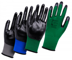 Перчатки рабочие трикотажные нейлоновые с нитриловым обливом ОПТ Н-1-13  Bronitex