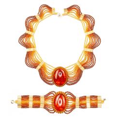 Комплект украшений в виде волны