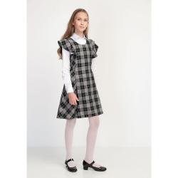Сарафан детский в серую крупную клетку